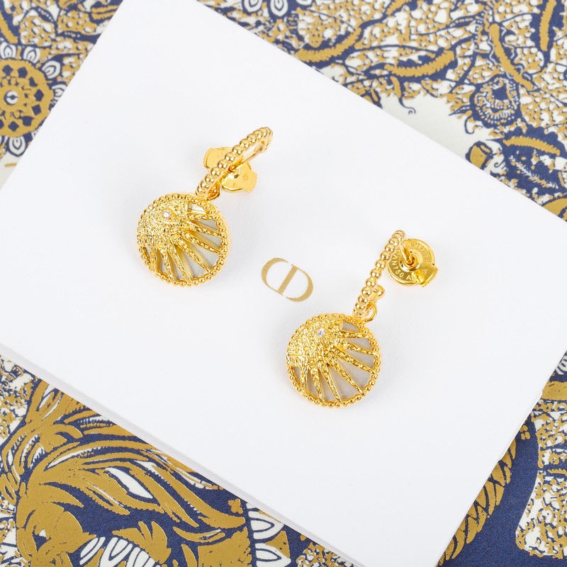18K Dior ROSE CELESTE Gold Earrings
