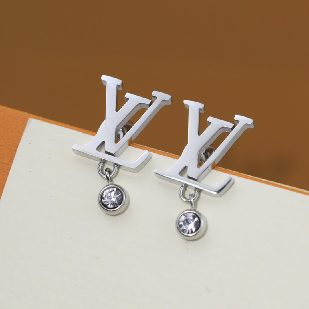 18K Louis Vuitton Diamond Earrings