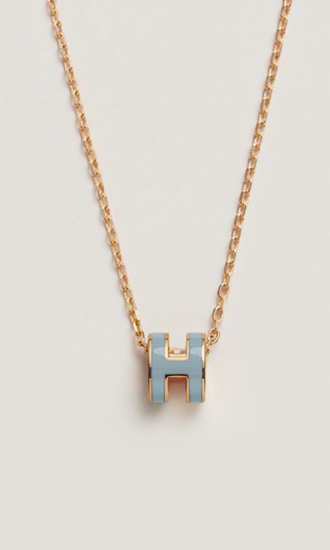 18K Mini Pop Hermes Blue Necklace
